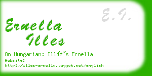 ernella illes business card